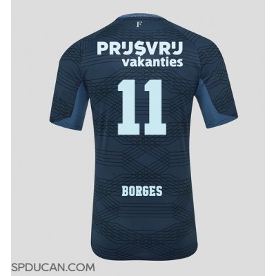 Muški Nogometni Dres Feyenoord Goncalo Borges #11 Gostujuci 2025-26 Kratak Rukav Muški Nogometni Dres Feyenoord Goncalo Borges #11 Gostujuci 2025-26 Kratak Rukav